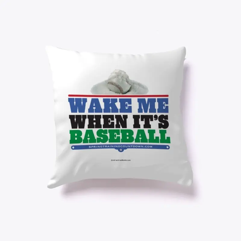 Wake Me When It's Baseball  Pillow